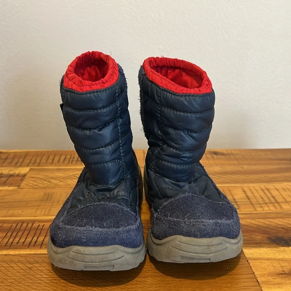 The North Face Boys Winter Camp Blue Boots Waterproof